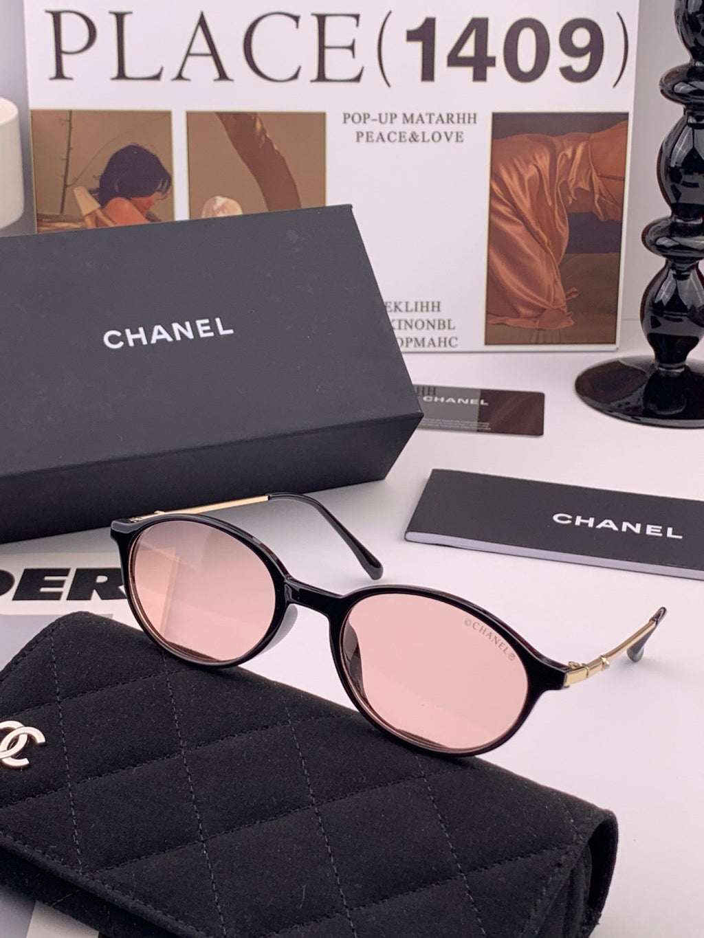 Chanel CH5821 Polarized Fashion Black Lens Sunglasses for Women - detail image 2