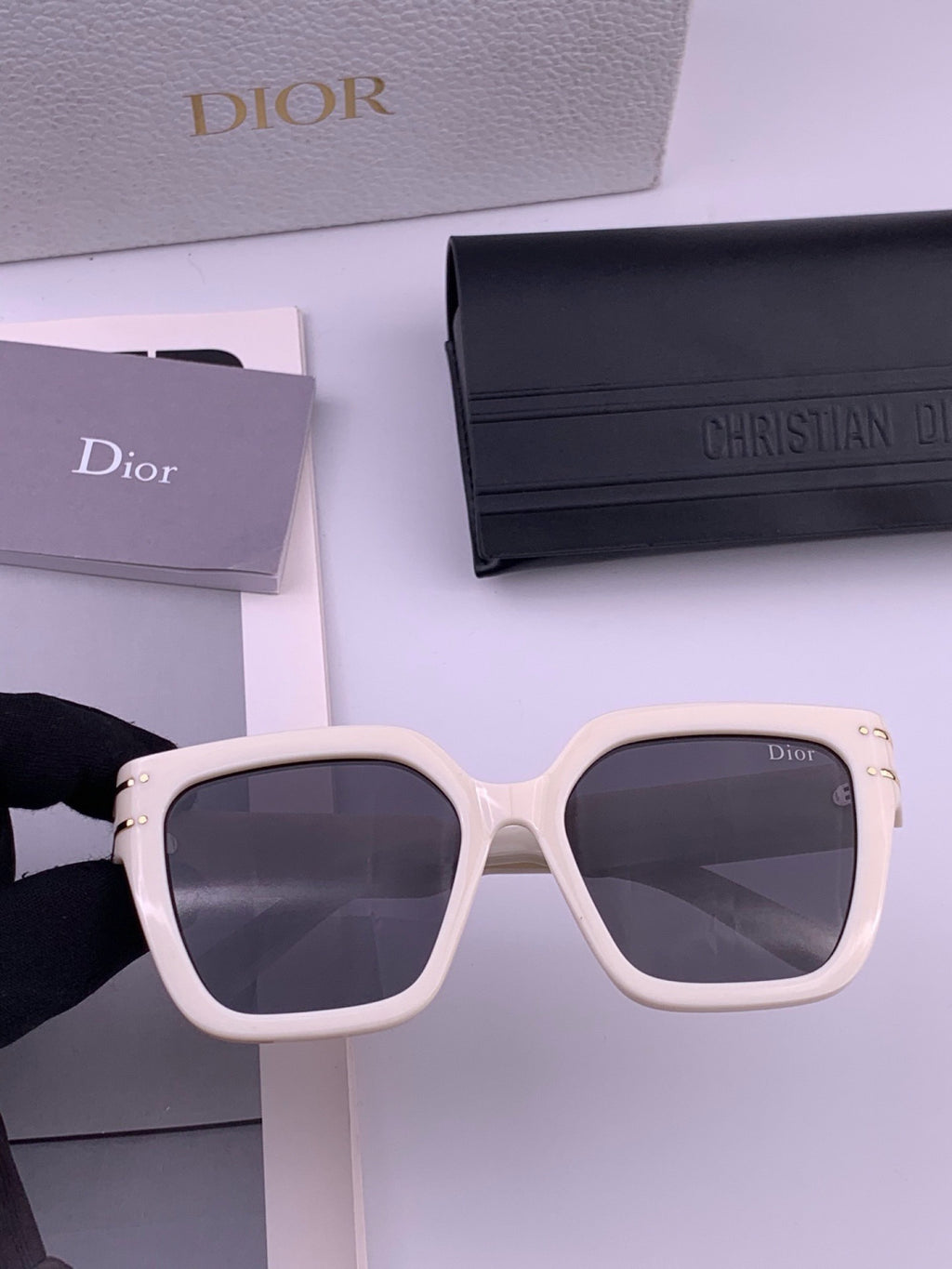 Dior CD9990 Polarized Square Black Lens Sunglasses for Women - 382361 - detail image 2