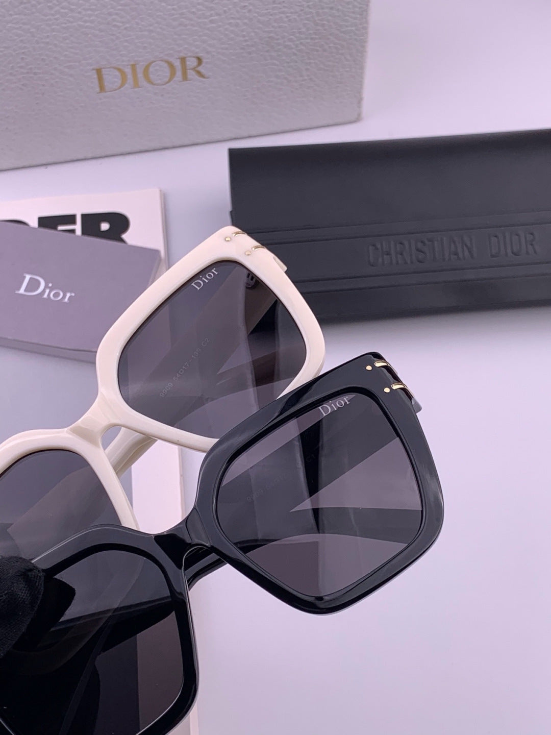 Dior CD9990 Polarized Square Black Lens Sunglasses for Women - 382361 - detail image 5
