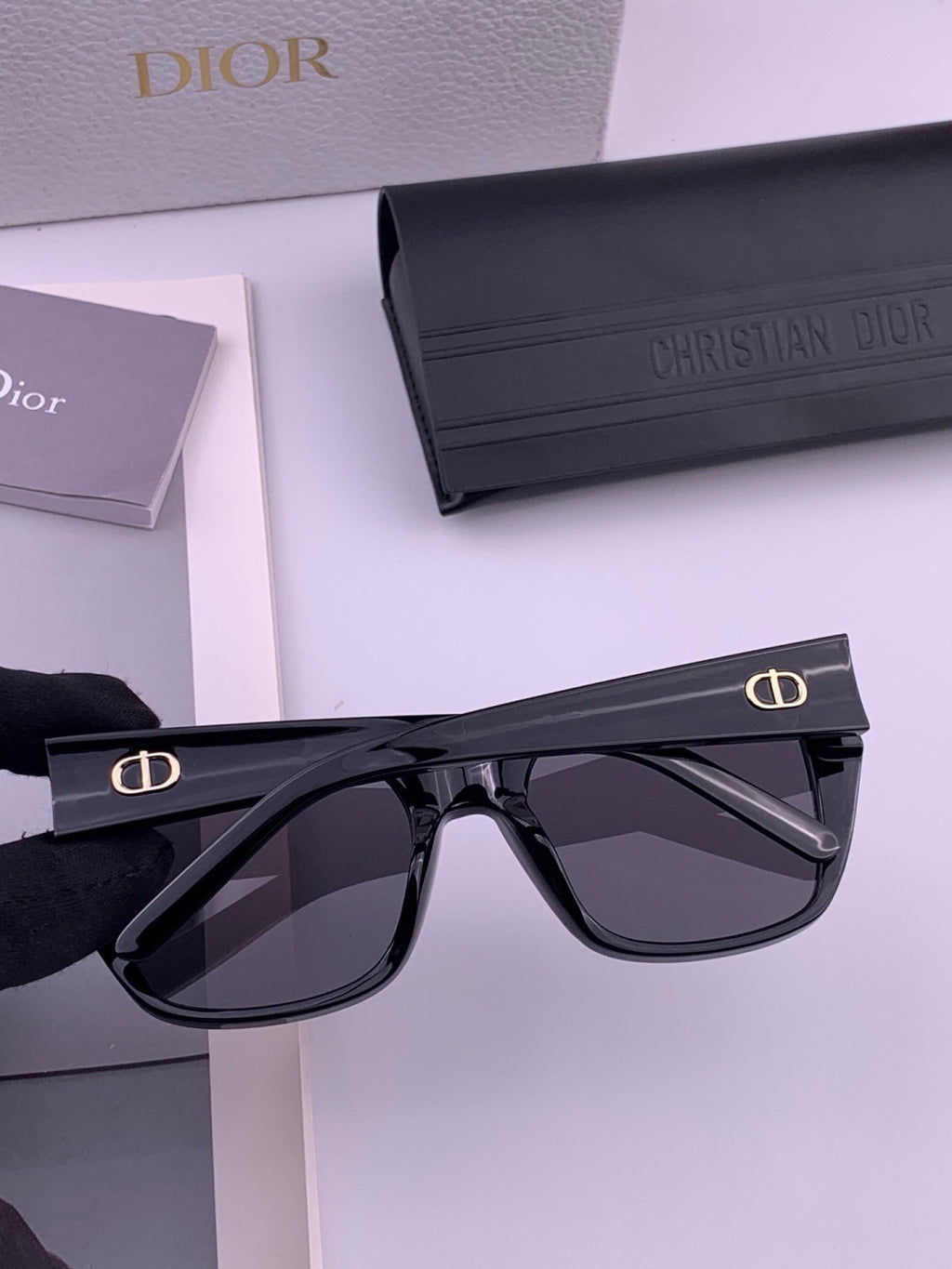 Dior CD6820 Polarized Square Black Lens Sunglasses for Women - 382362 - detail image 4
