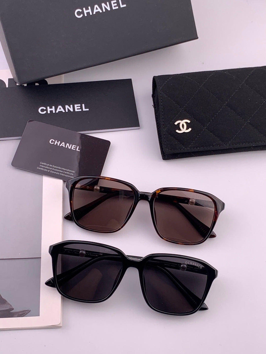 Chanel CH9991 Metal Square Red Lens Sunglasses for Men & Women - detail image 7
