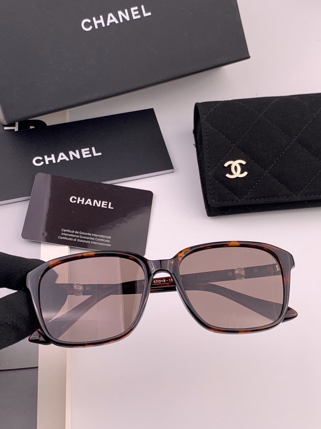 Chanel CH9991 Metal Square Red Lens Sunglasses for Men & Women