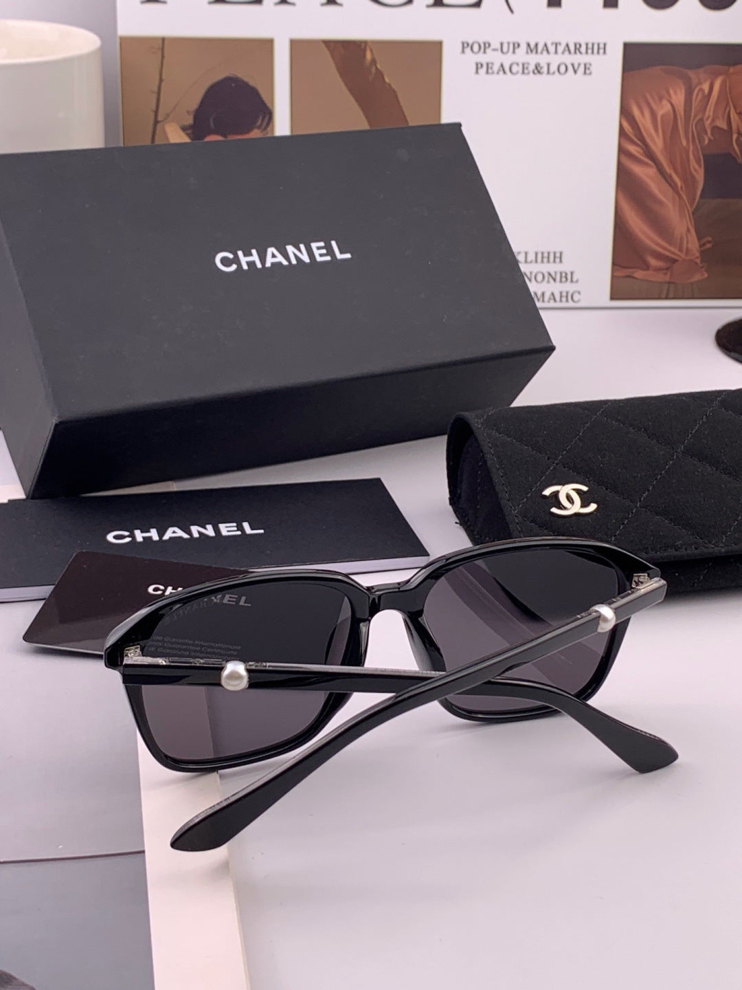 Chanel CH9991 Metal Square Red Lens Sunglasses for Men & Women - detail image 5