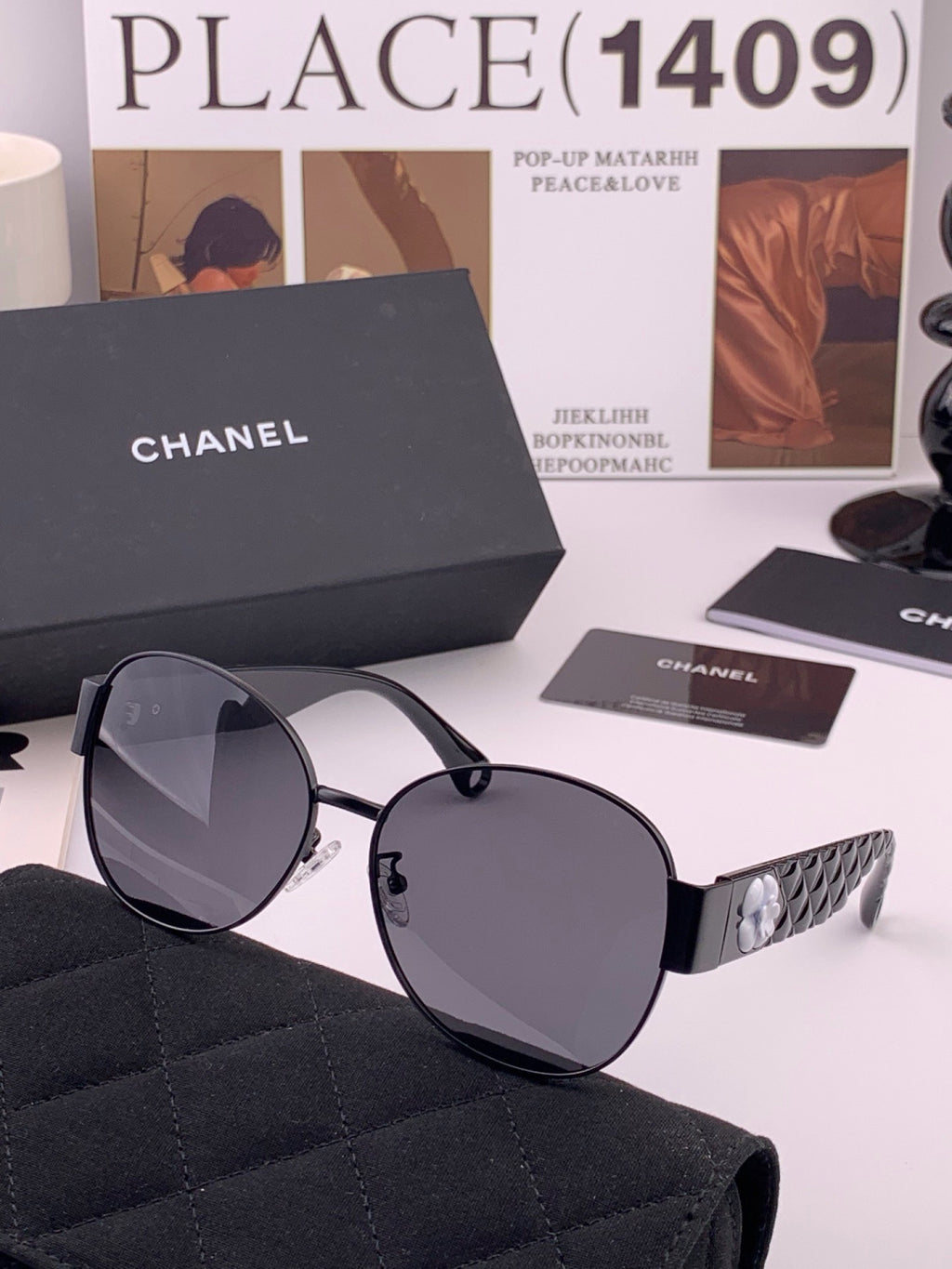 Chanel CH65910 Polarized Fashion Black Lens Sunglasses for Women - 382301 - detail image 5