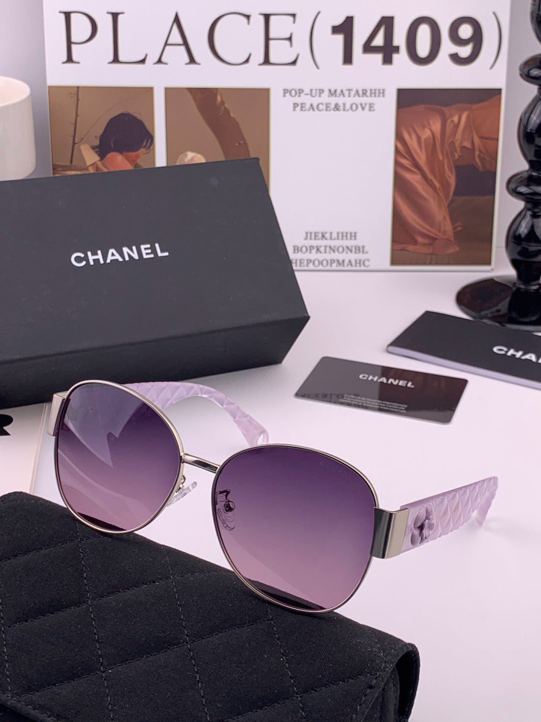 Chanel CH65910 Polarized Fashion Black Lens Sunglasses for Women - 382301 - detail image 6