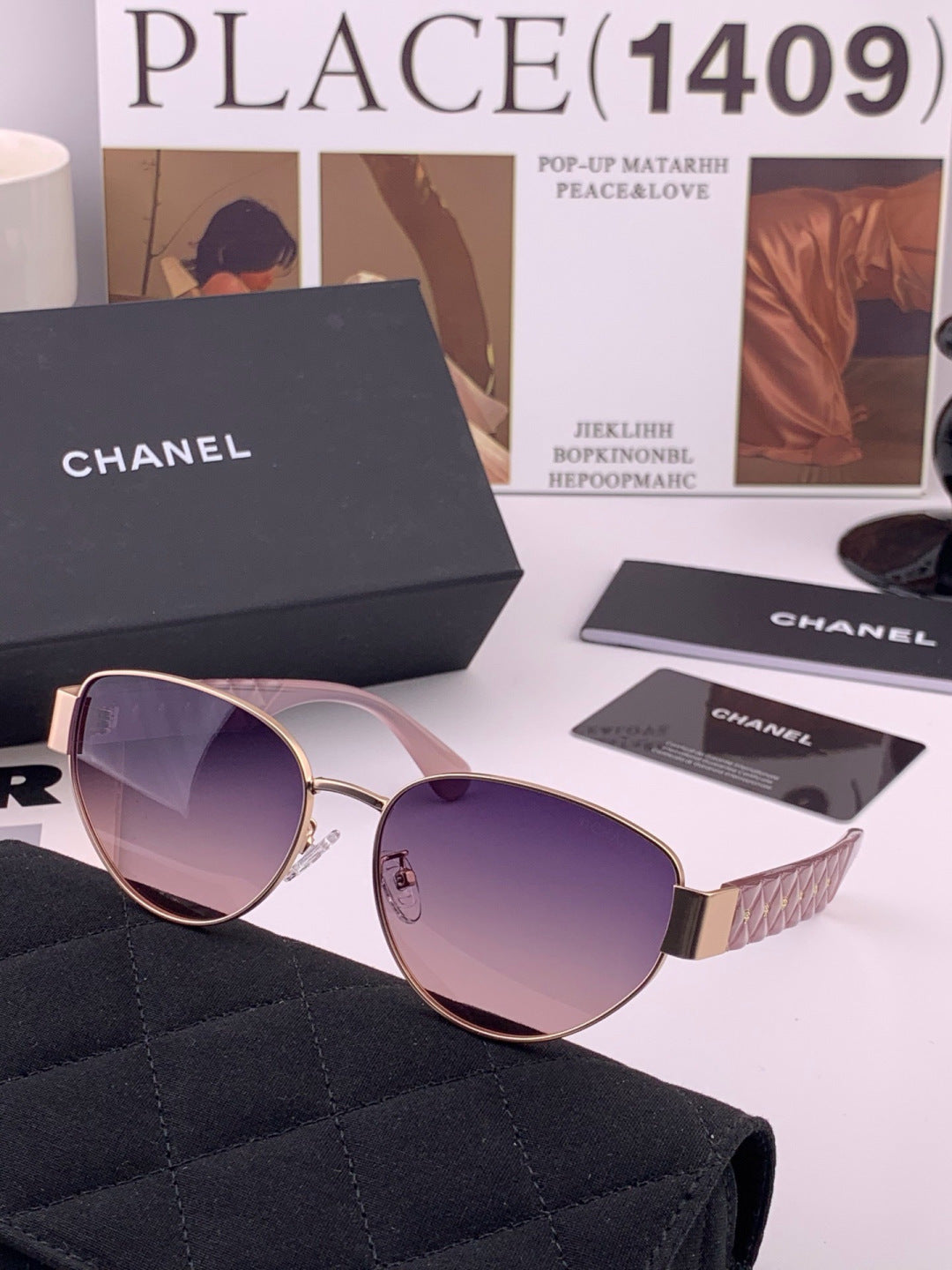 Chanel CH65910 Polarized Fashion Black Lens Sunglasses for Women - 382302 - detail image 4