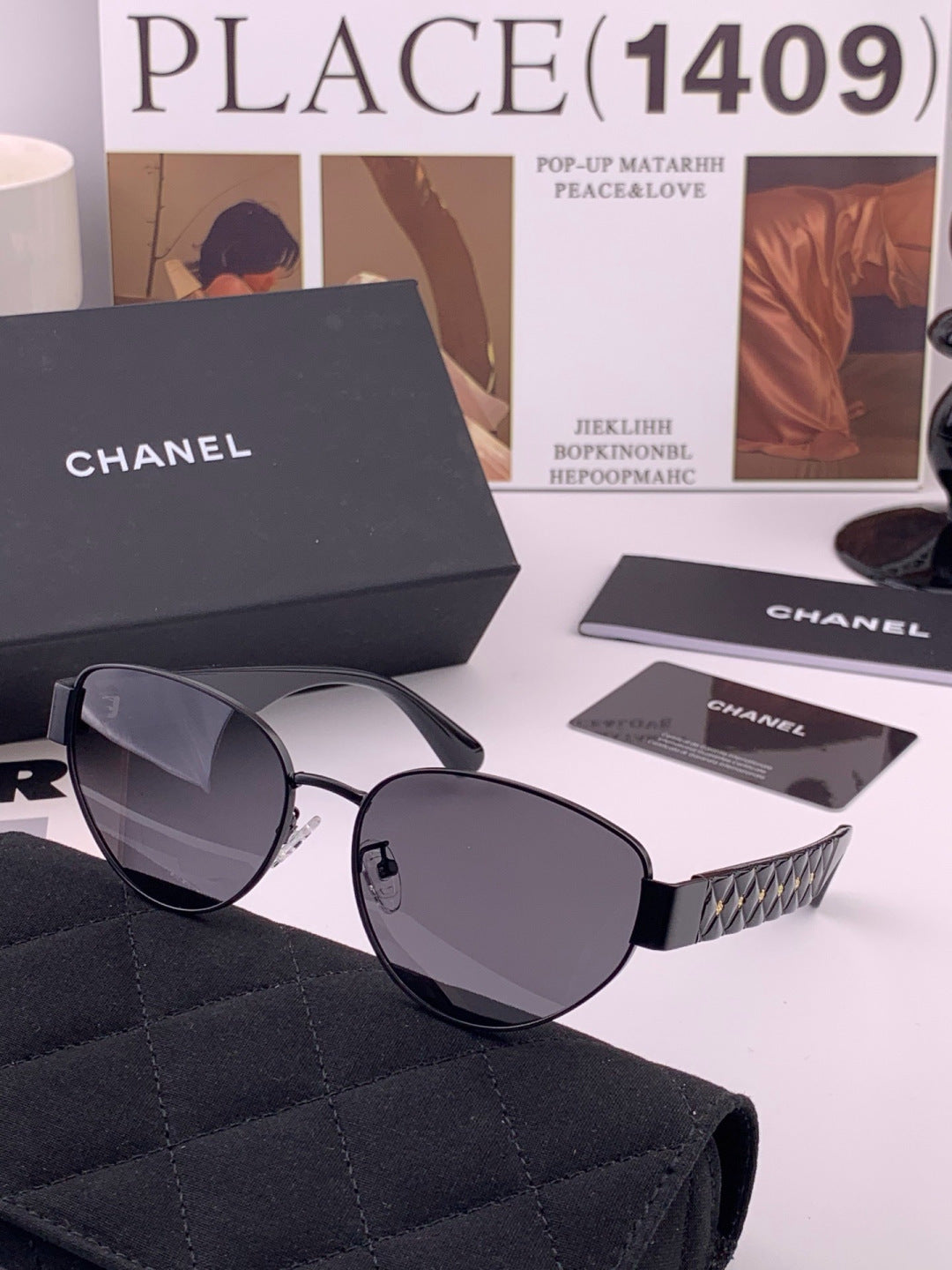 Chanel CH65910 Polarized Fashion Black Lens Sunglasses for Women - 382302 - detail image 5