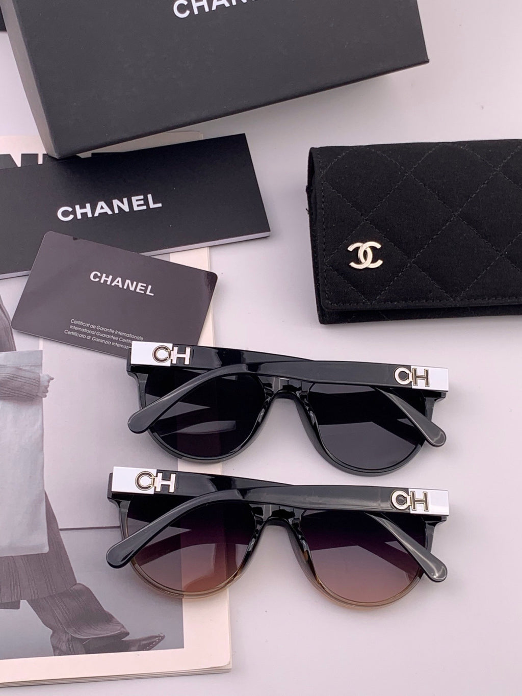 Chanel CH1787 Polarized Round Pink Lens Sunglasses for Women - 382303 - detail image 6