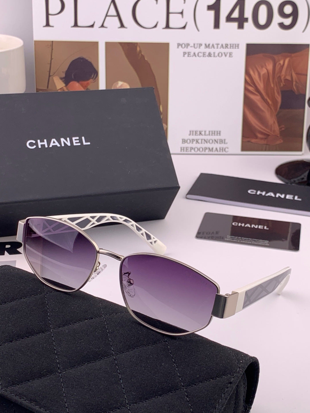 Chanel CH29510 Polarized Fashion Blue Lens Sunglasses for Women - 382305 - detail image 3