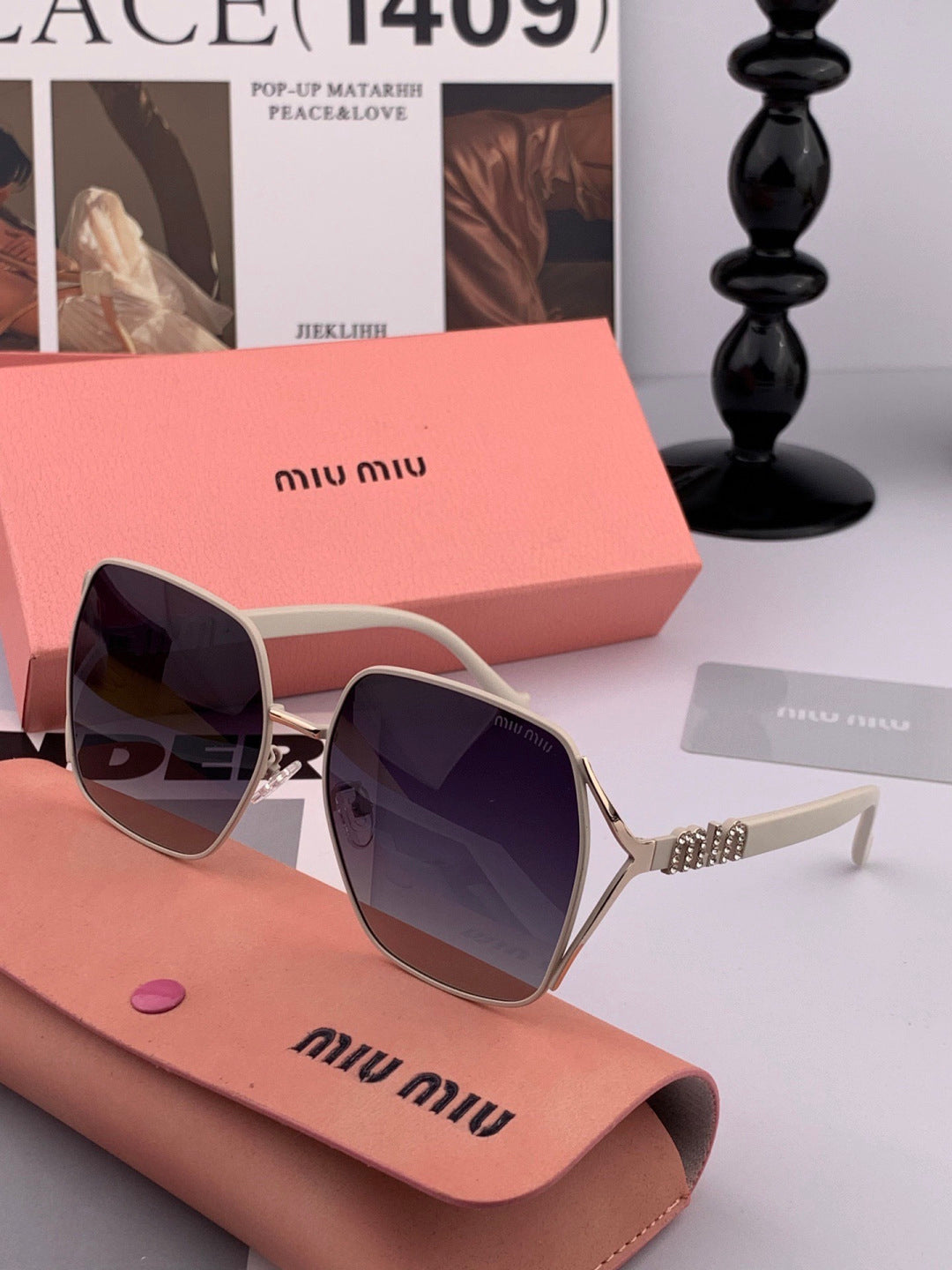 Miu Miu M1321 Fashion Red Lens Sunglasses for Men & Women - 382979