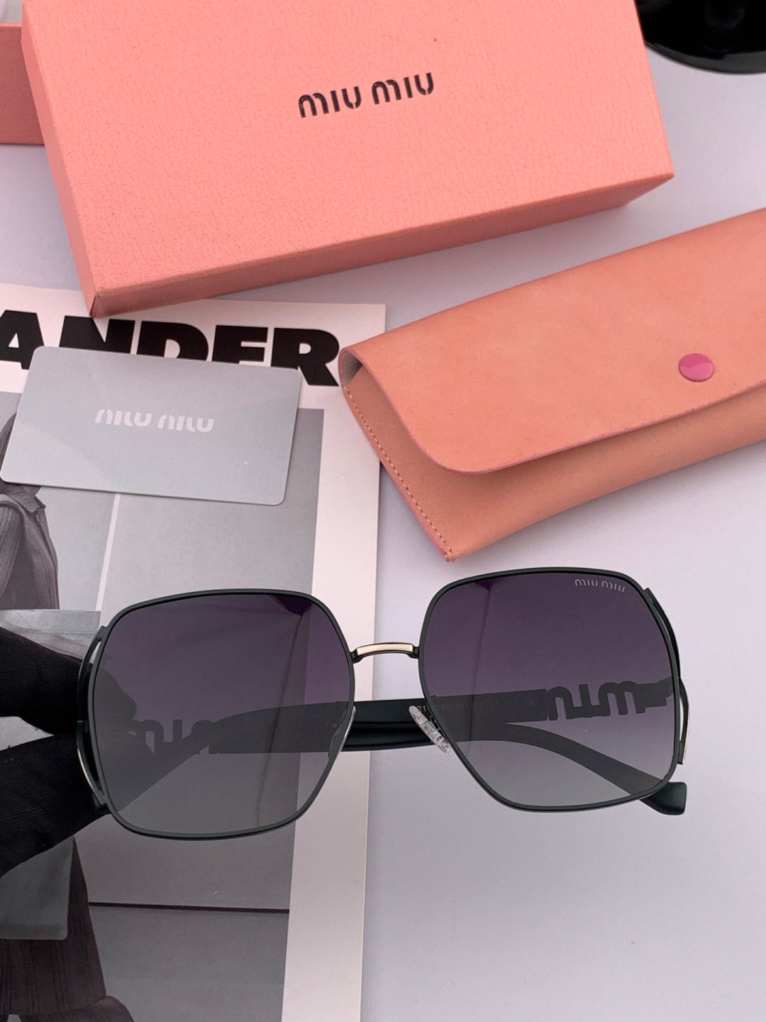 Miu Miu M1321 Fashion Gray Lens Sunglasses for Men & Women - 382980 - detail image 2