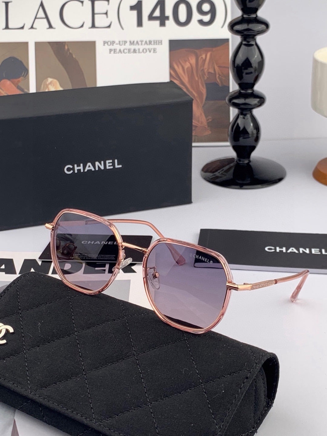 Chanel CH9375 Fashion Gold Lens Sunglasses for Men & Women - detail image 4