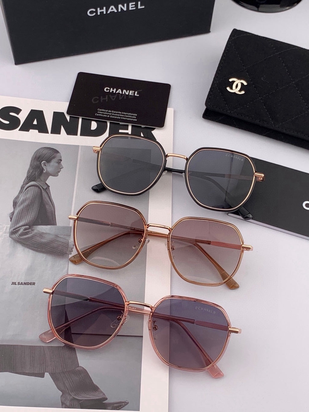 Chanel CH9375 Fashion Gold Lens Sunglasses for Men & Women - detail image 7