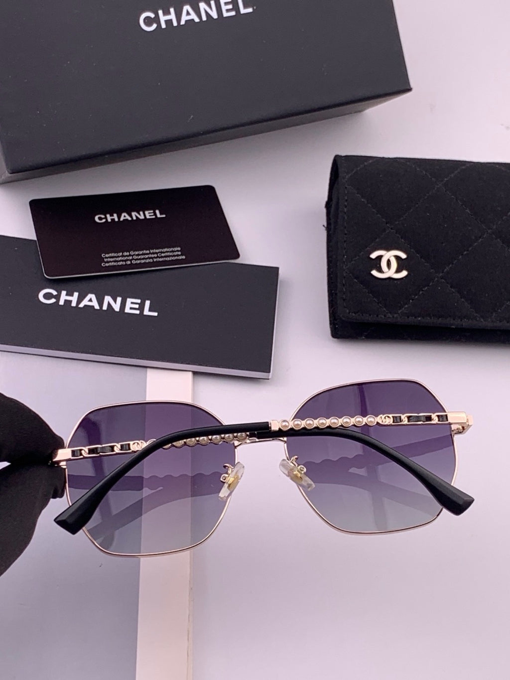 Chanel CH5640 Metal Square Brown Lens Sunglasses for Men & Women - detail image 6
