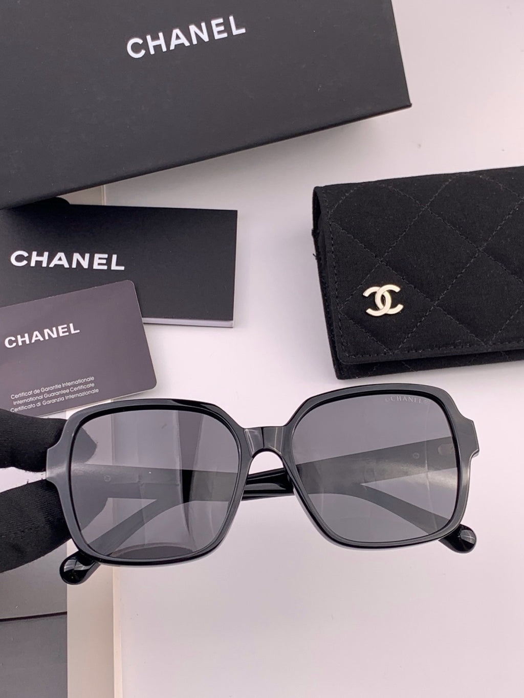 Chanel CH2787 Polarized Square Gold Lens Sunglasses for Women - 382287 - detail image 2