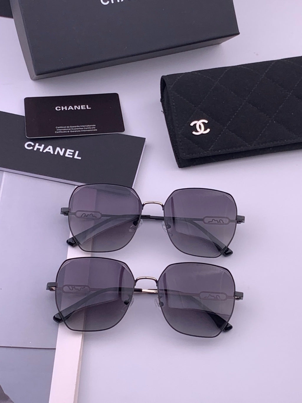 Chanel CH7238 Polarized Rimless Gold Lens Sunglasses for Men & Women - 382289 - detail image 7
