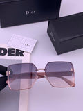 Dior CD0238 Polarized Square Red Lens Sunglasses for Women - 382475