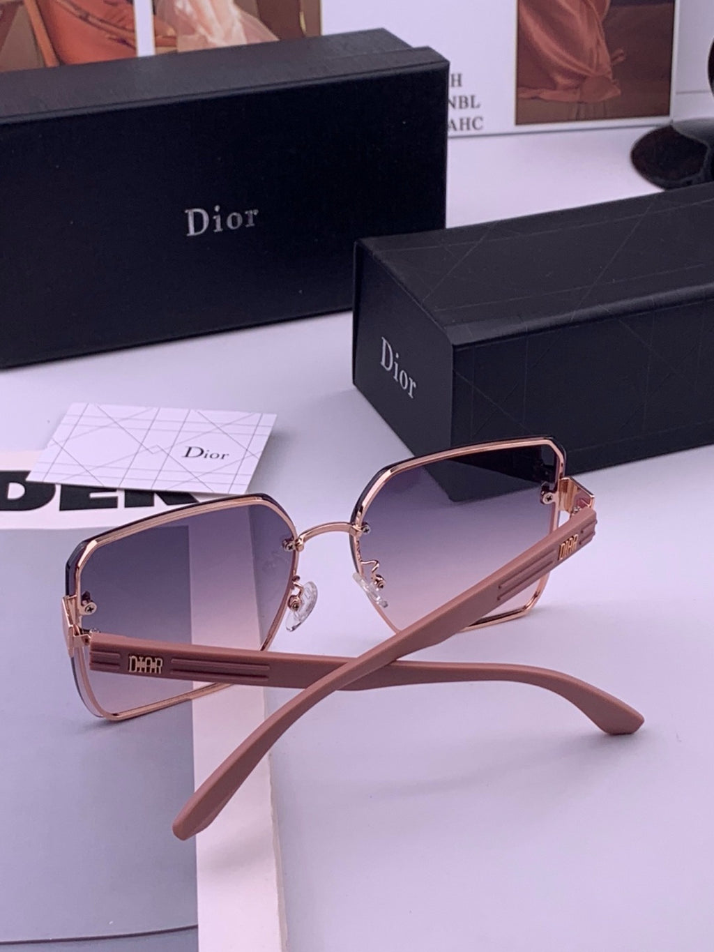 Dior CD0238 Polarized Square Red Lens Sunglasses for Women - 382475 - detail image 7