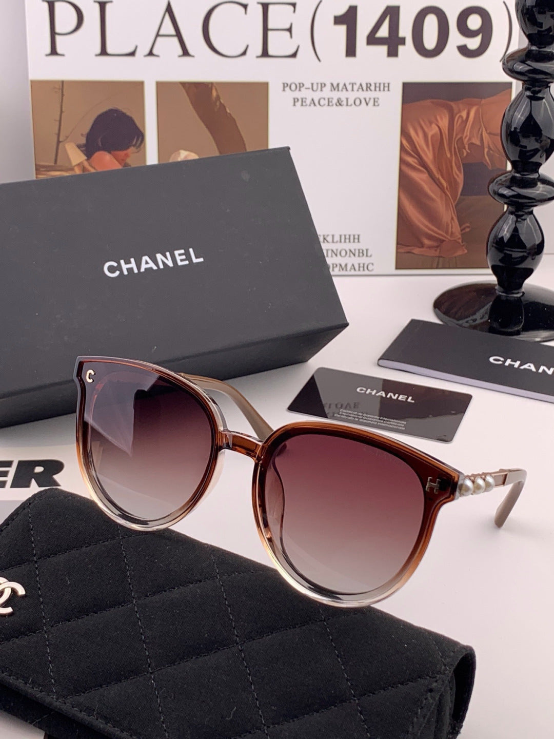 Chanel CH7788 Polarized Oversized Pink Lens Sunglasses for Men & Wome - 382292 - detail image 4