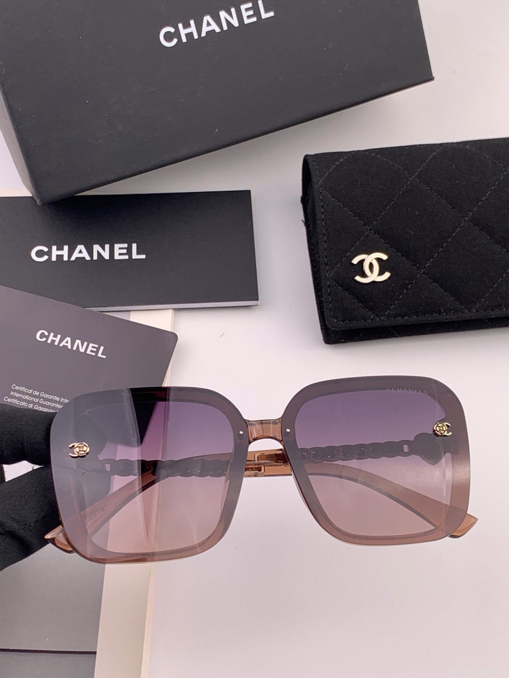 Chanel CH3787 Polarized Round Black Lens Sunglasses for Women - 382294