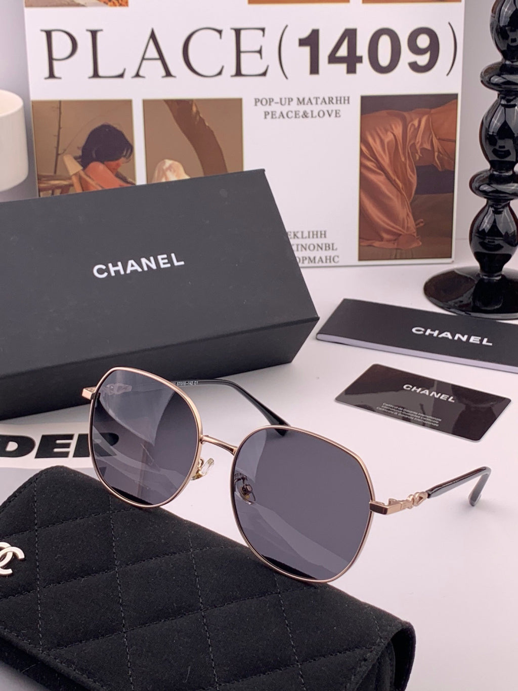 Chanel CH1193 Fashion Gold Lens Sunglasses for Men & Women - 382286 - detail image 3
