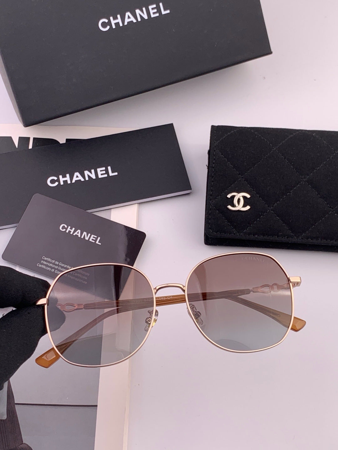 Chanel CH1193 Fashion Gold Lens Sunglasses for Men & Women - 382286 - detail image 2