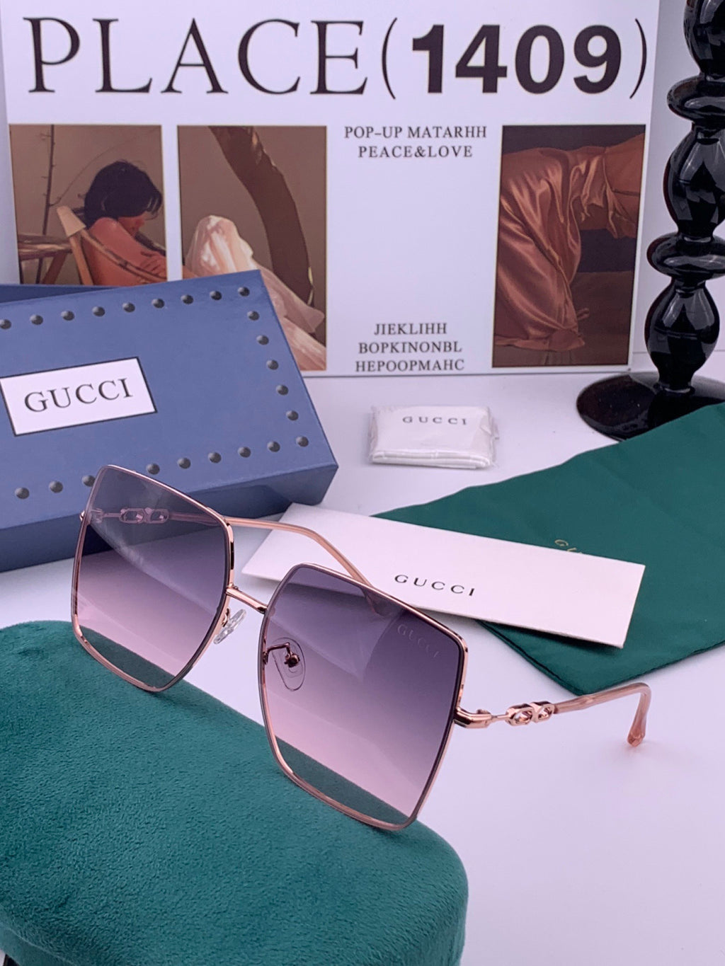 Gucci G5305 Polarized Fashion Gold Lens Sunglasses for Men & Women - 382133 - detail image 2