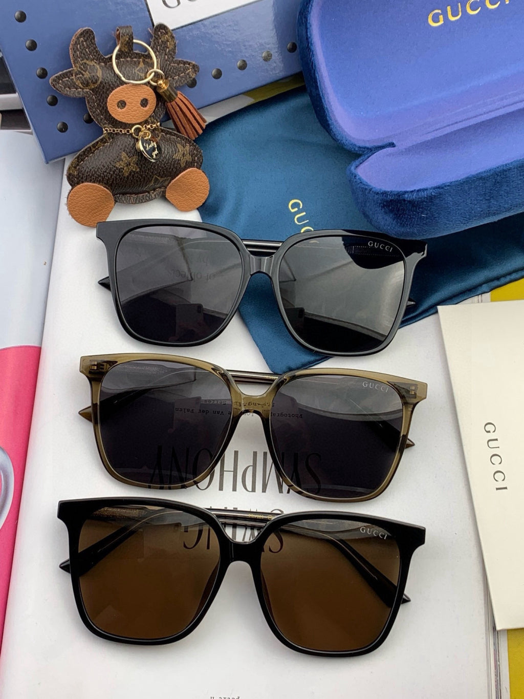 Gucci G002 Polarized Square Brown Lens Sunglasses for Men & Women - 382134 - detail image 7