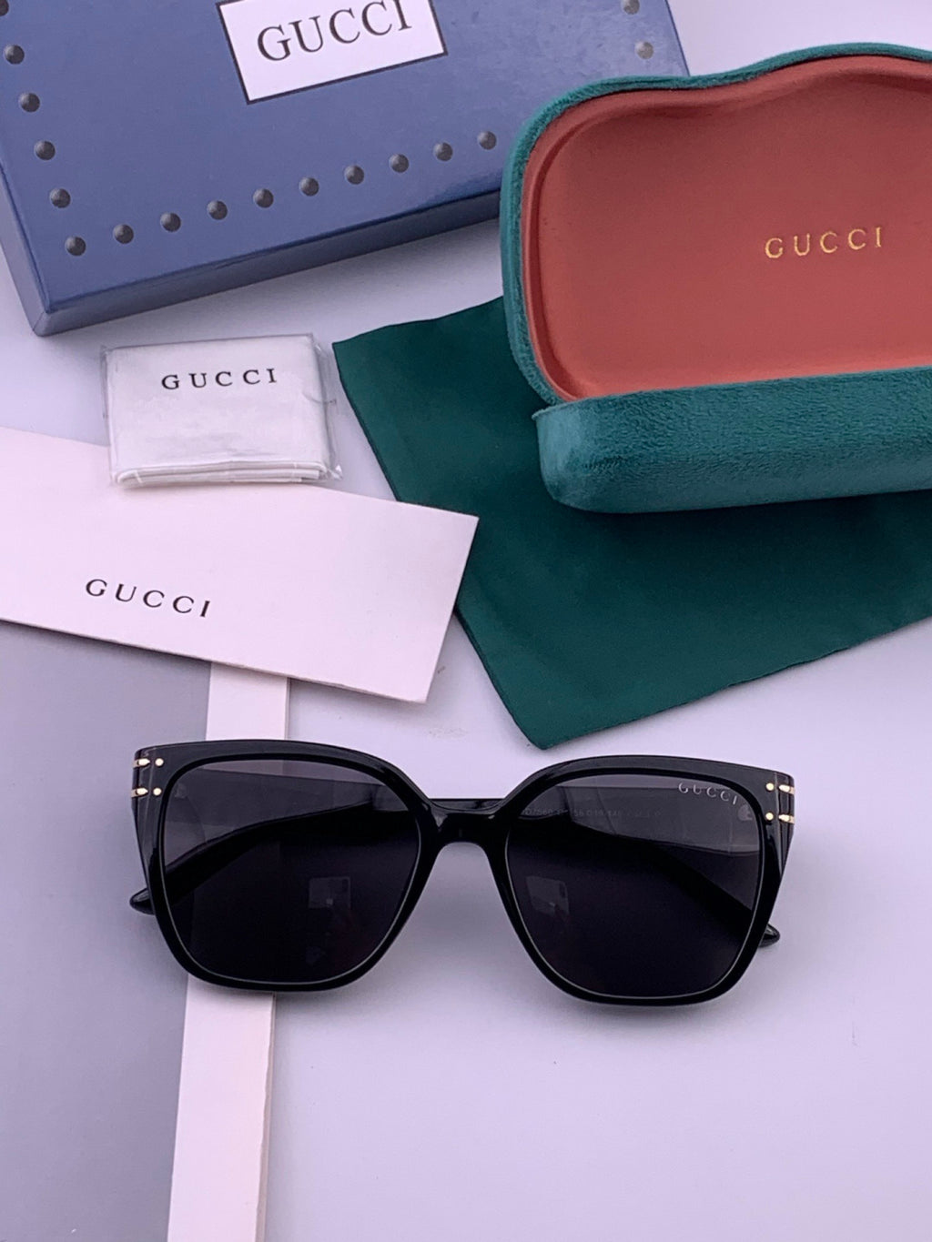 Gucci G0756 Polarized Square Black Lens Sunglasses for Men & Women - 382139 - detail image 6