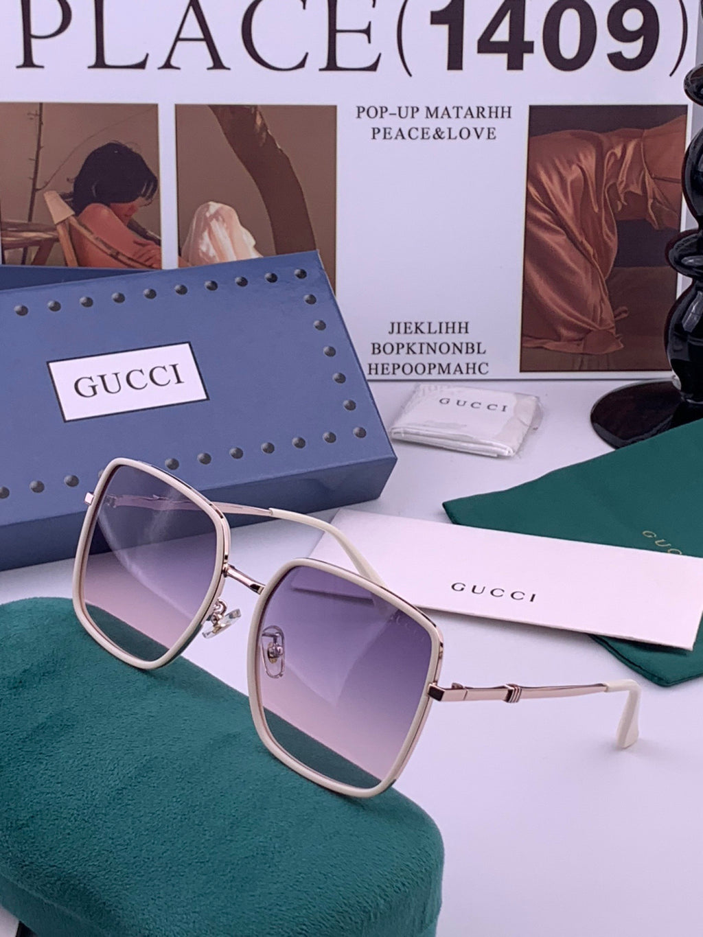 Gucci G1640 Polarized Round Brown Lens Sunglasses for Women - 382112 - detail image 2