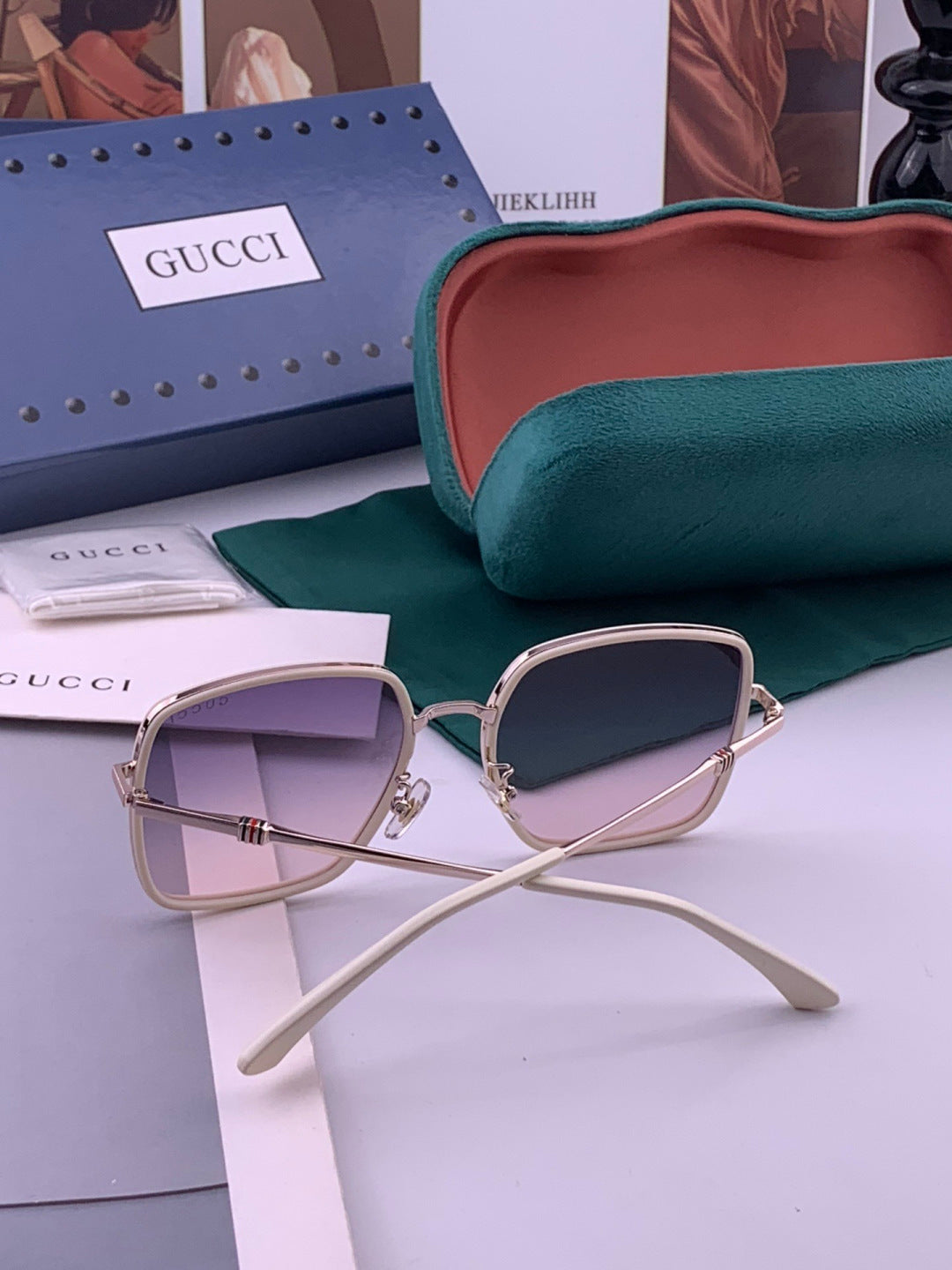 Gucci G1640 Polarized Round Brown Lens Sunglasses for Women - 382112 - detail image 5
