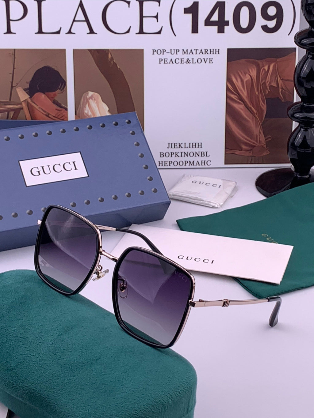 Gucci G1640 Polarized Round Brown Lens Sunglasses for Women - 382113 - detail image 2