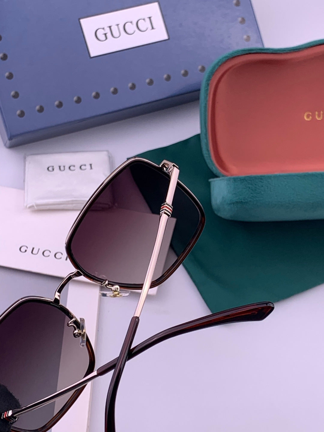Gucci G1640 Polarized Round Brown Lens Sunglasses for Women - 382114 - detail image 3