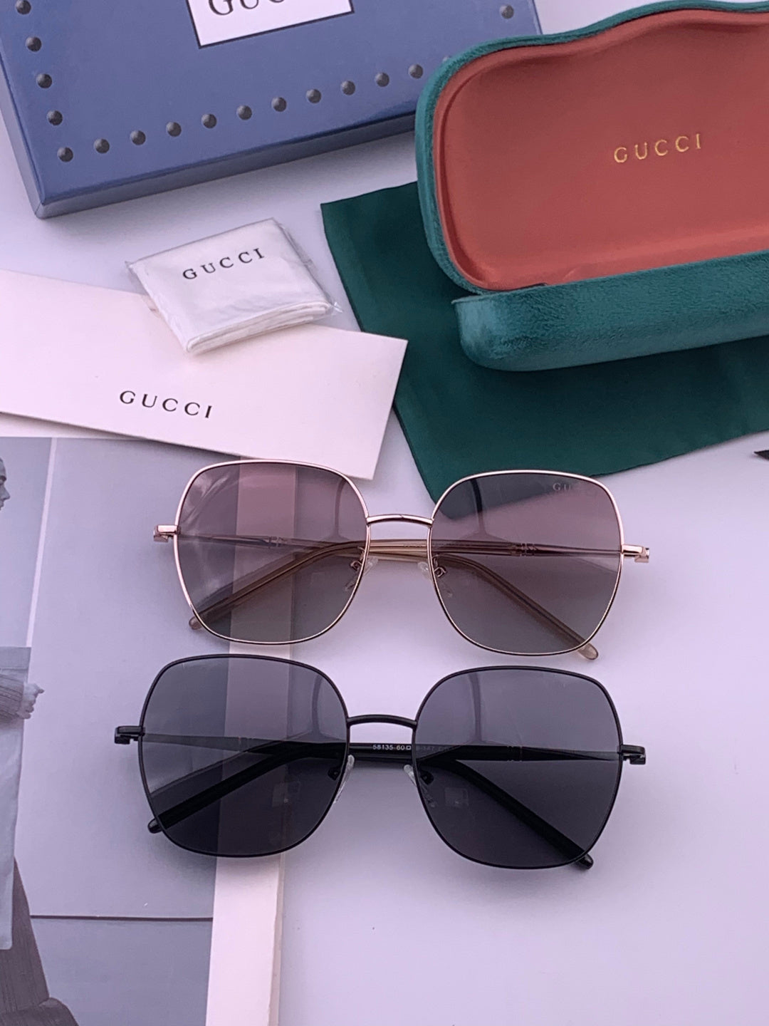 Gucci G55813 Fashion Black Lens Sunglasses for Men & Women - 382118 - detail image 8
