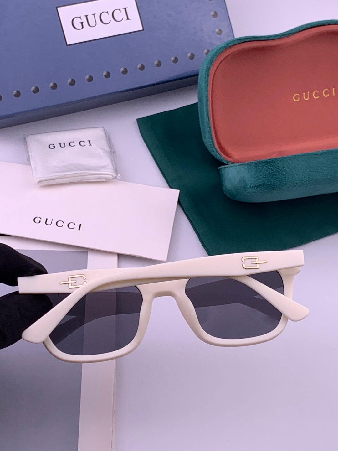 Gucci G5108 Polarized Square Black Lens Sunglasses for Women - 382122 - detail image 6
