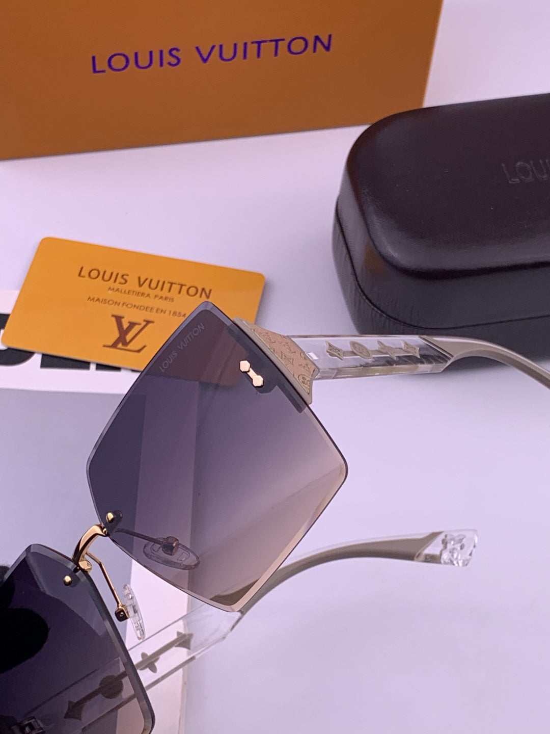 Louis Vuitton L5798 Polarized Square Brown Lens Sunglasses for Men & - 381751 - detail image 3