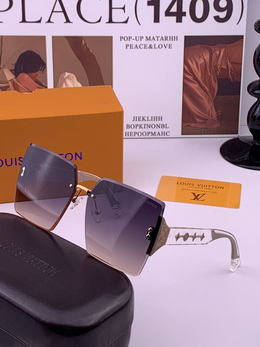 Louis Vuitton L5798 Polarized Square Brown Lens Sunglasses for Men & - 381751 - detail image 2