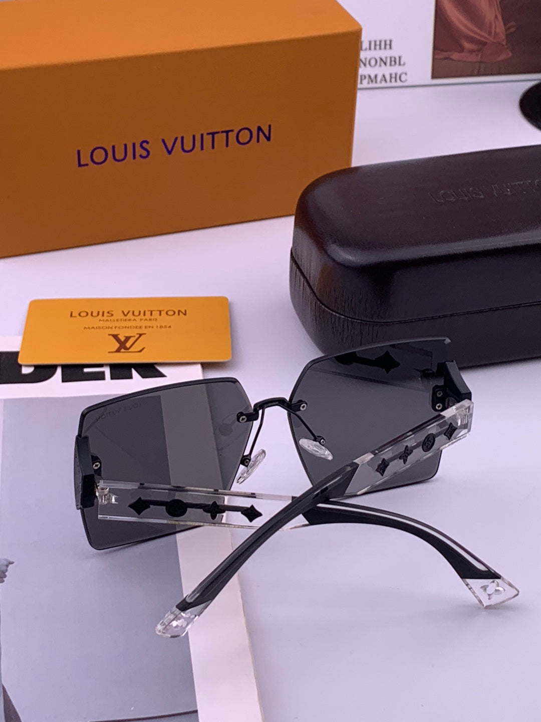Louis Vuitton L5798 Polarized Square Brown Lens Sunglasses for Men & - 381752 - detail image 6