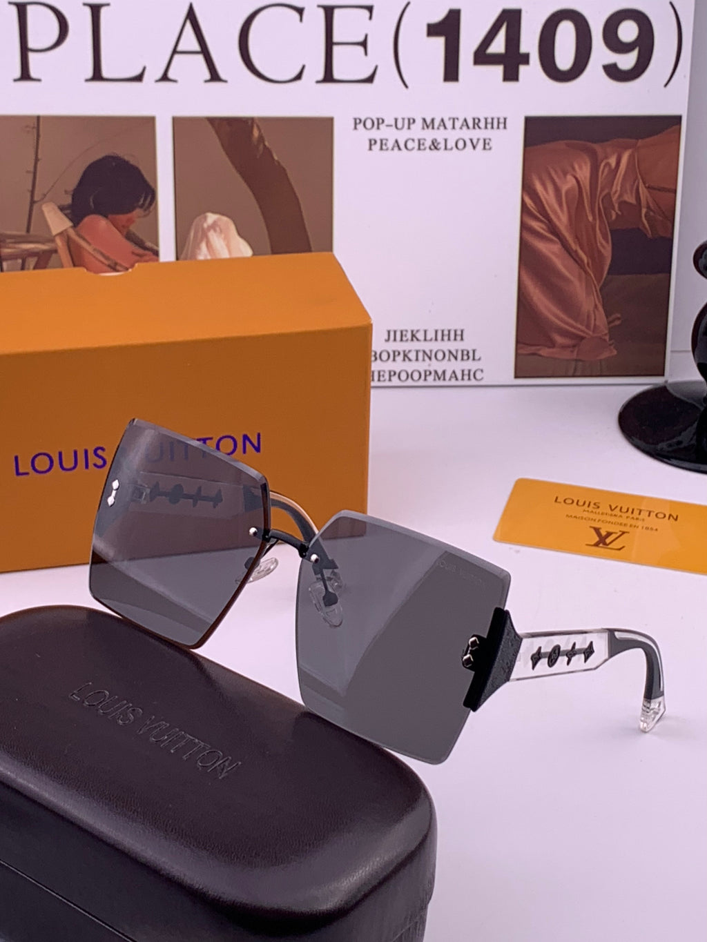 Louis Vuitton L5798 Polarized Square Brown Lens Sunglasses for Men & - 381752 - detail image 2