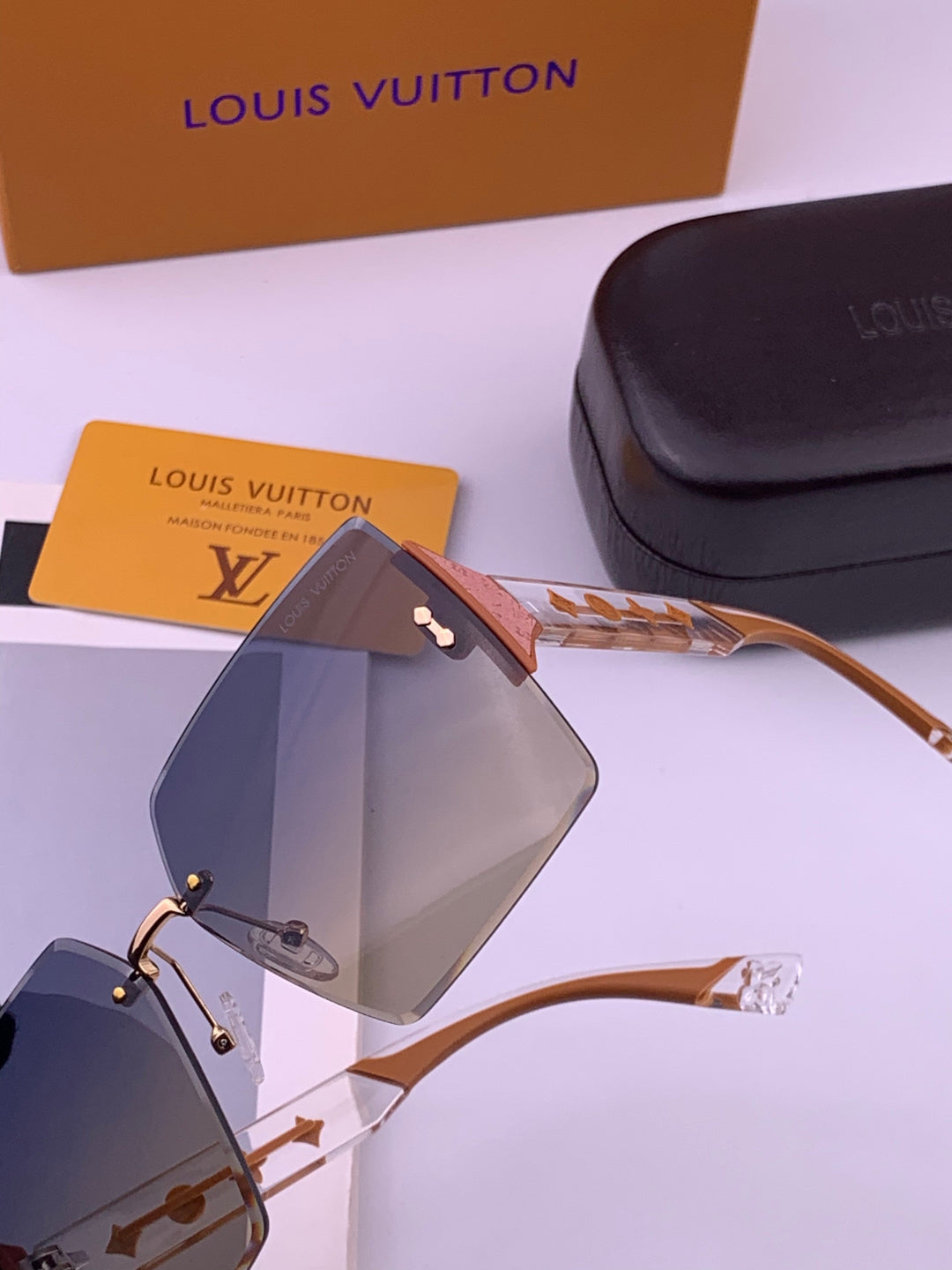 Louis Vuitton L5798 Polarized Square Brown Lens Sunglasses for Men & - 381753 - detail image 3