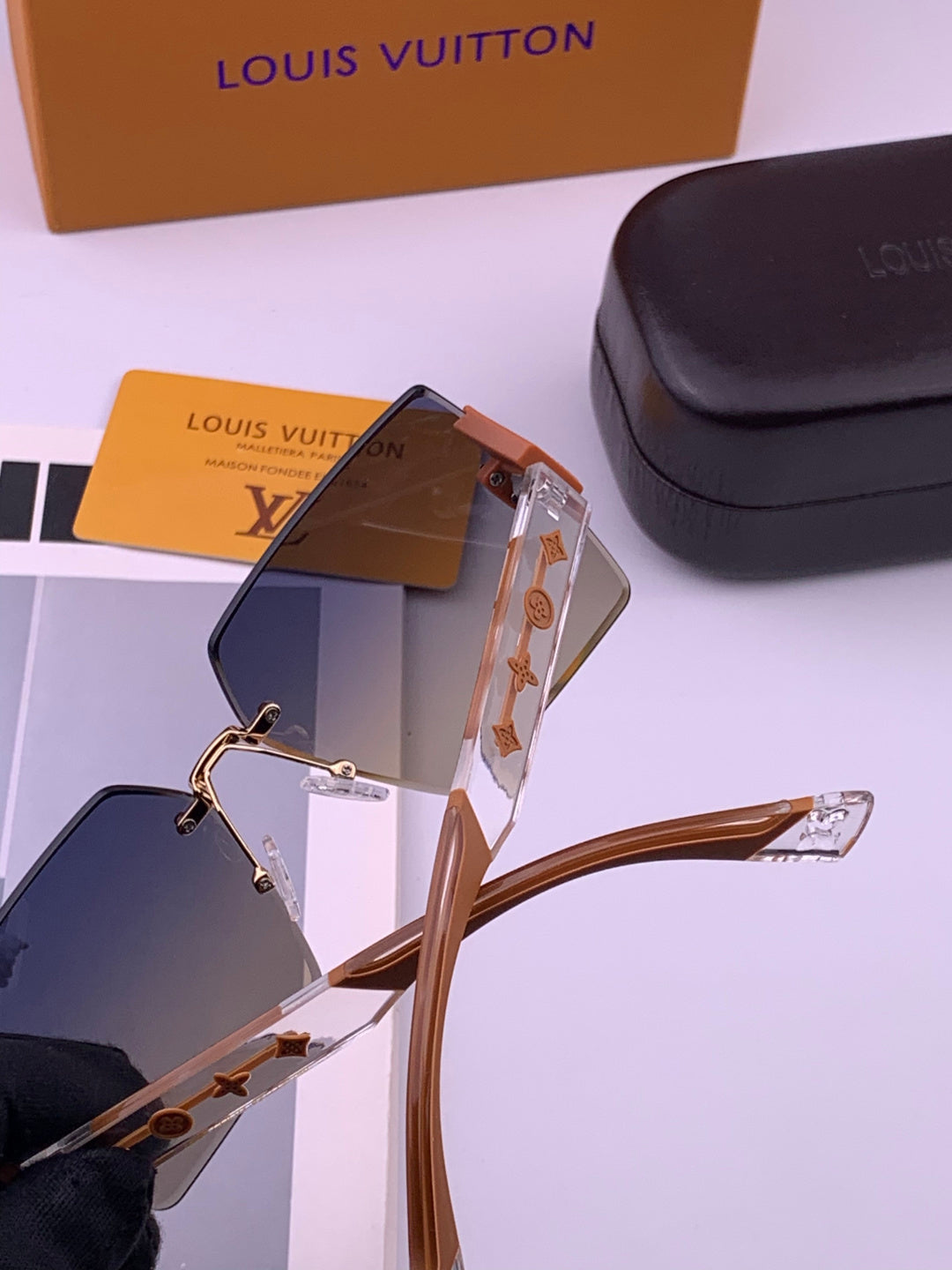 Louis Vuitton L5798 Polarized Square Brown Lens Sunglasses for Men & - 381753 - detail image 4
