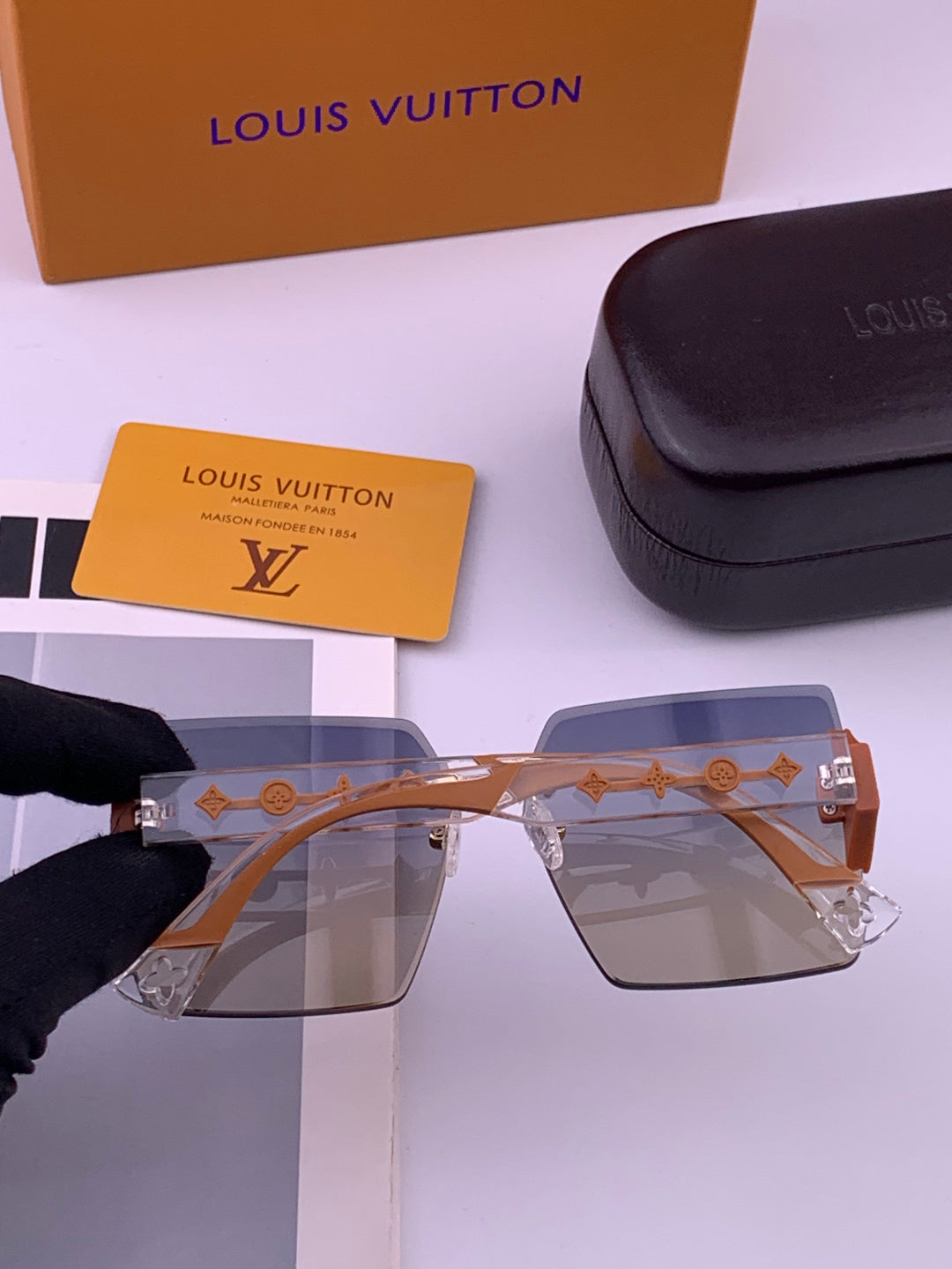 Louis Vuitton L5798 Polarized Square Brown Lens Sunglasses for Men & - 381753 - detail image 5