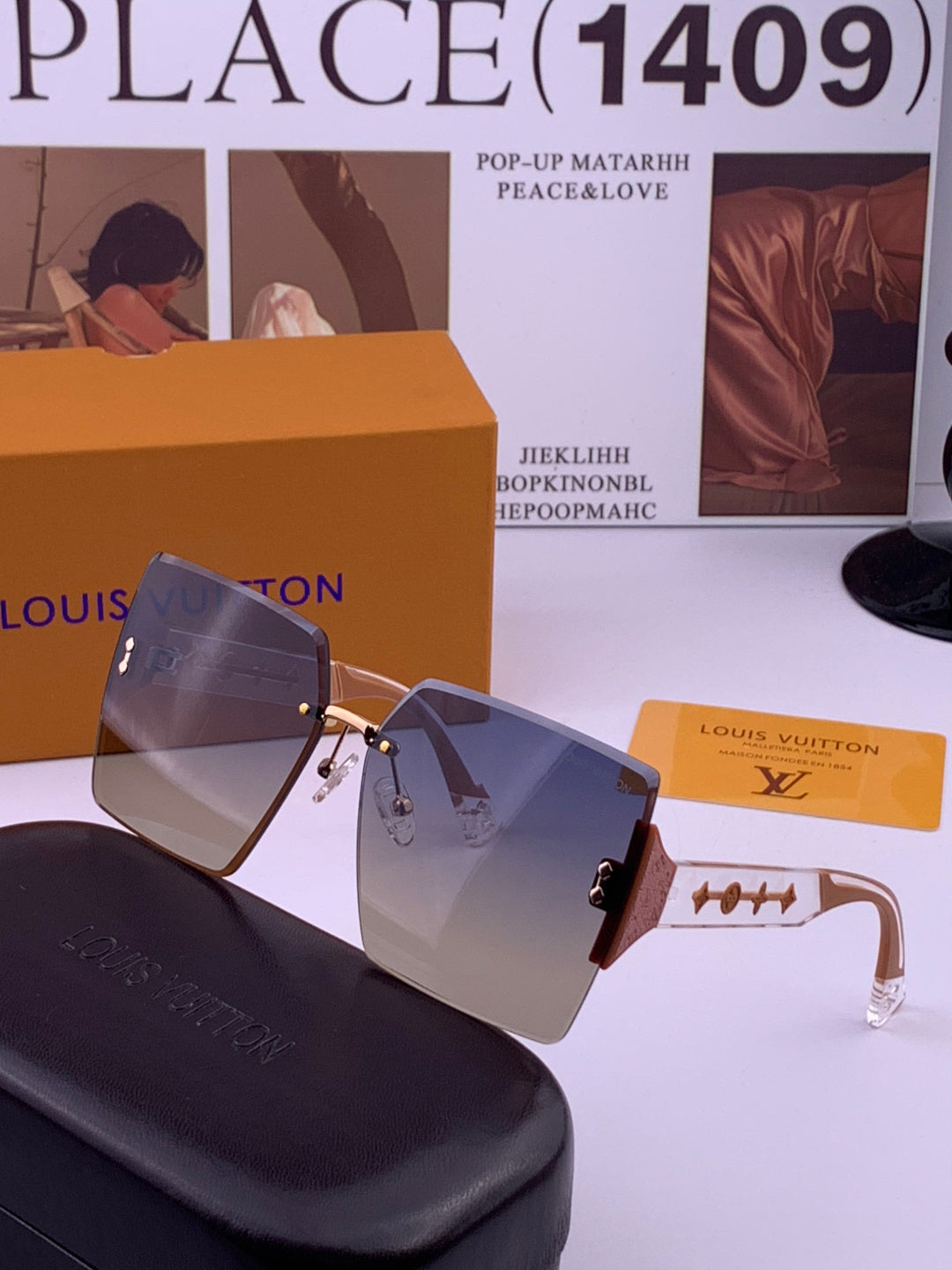 Louis Vuitton L5798 Polarized Square Brown Lens Sunglasses for Men & - 381753 - detail image 2