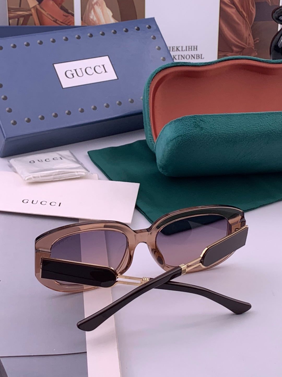 Gucci G0320 Polarized Square Black Lens Sunglasses for Women - 382130 - detail image 6