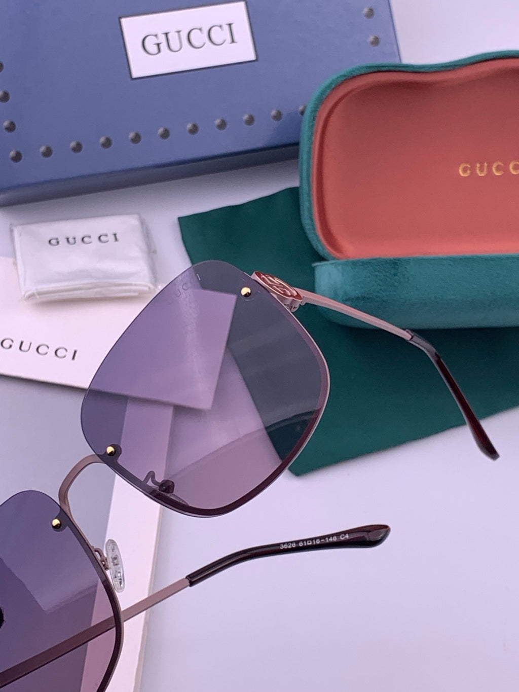 Gucci G6362 Round Black Lens Sunglasses for Men & Women - 382085 - detail image 3