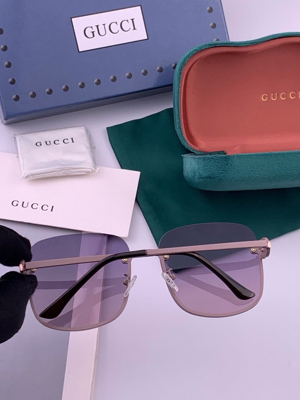 Gucci G6362 Round Black Lens Sunglasses for Men & Women - 382085 - detail image 6