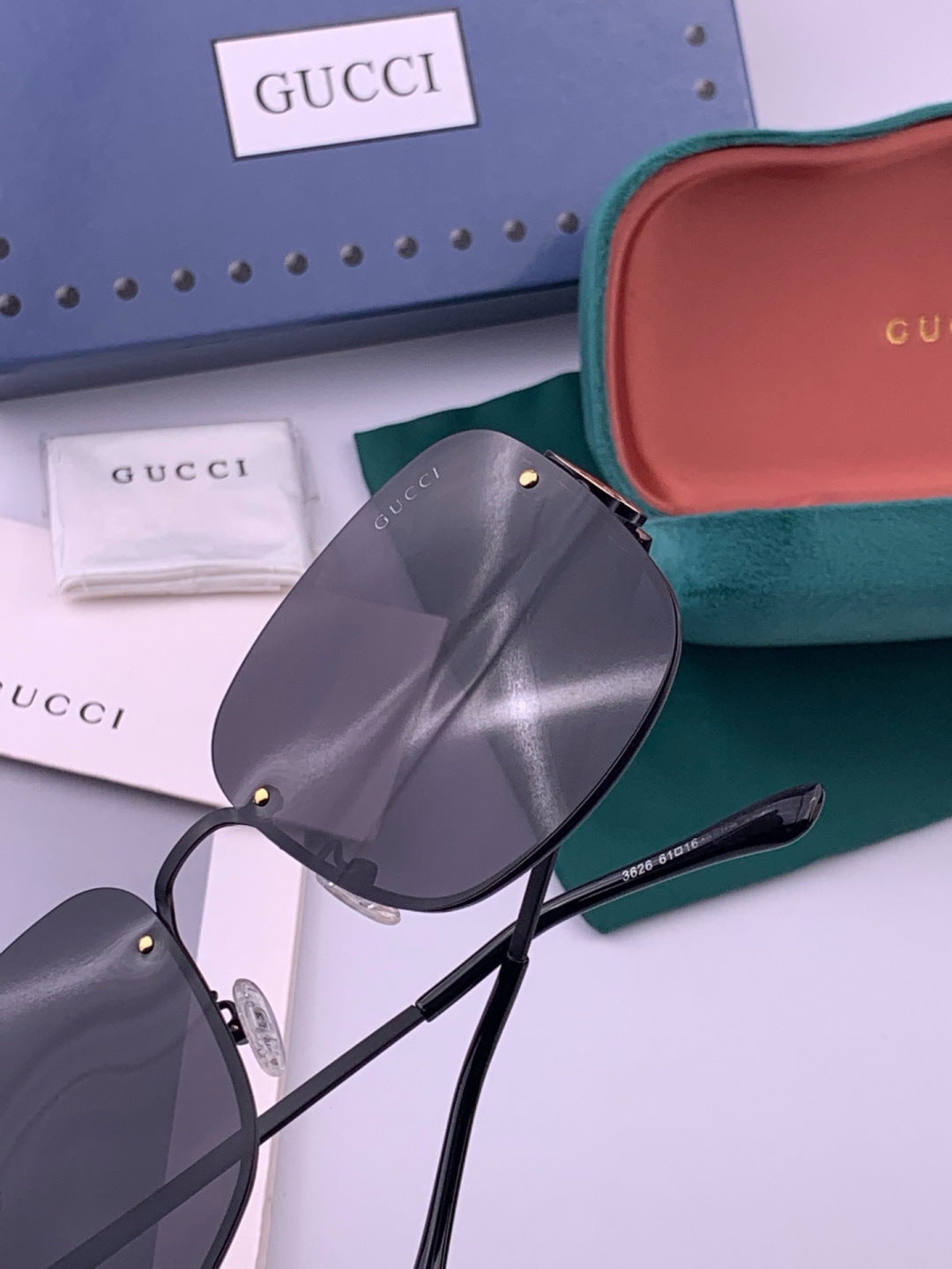 Gucci G6362 Round Black Lens Sunglasses for Men & Women - 382086 - detail image 7