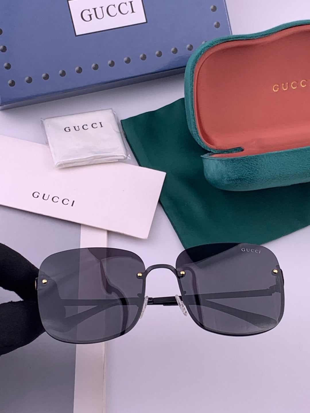 Gucci G6362 Round Black Lens Sunglasses for Men & Women - 382086