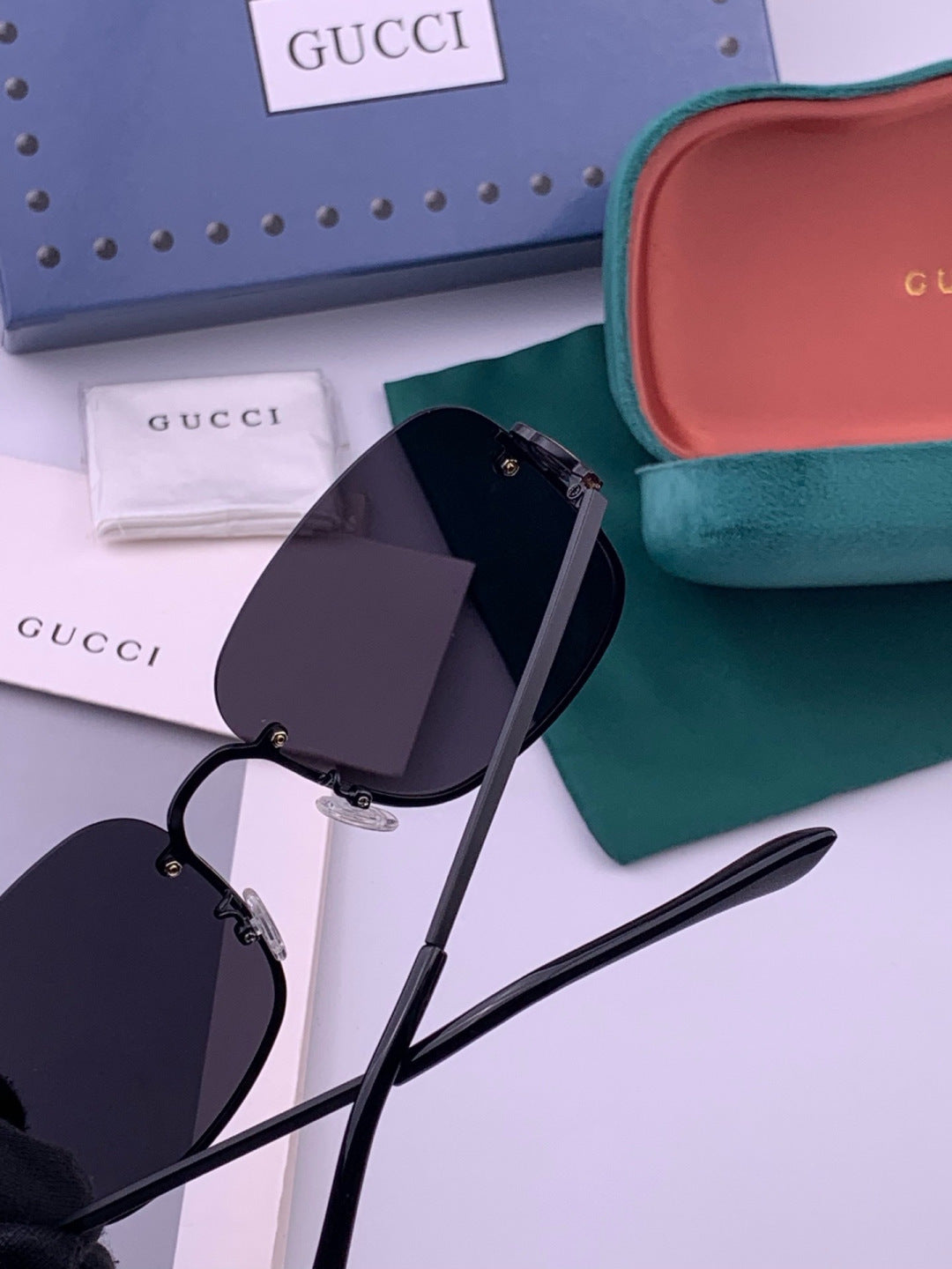 Gucci G6362 Round Black Lens Sunglasses for Men & Women - 382086 - detail image 6