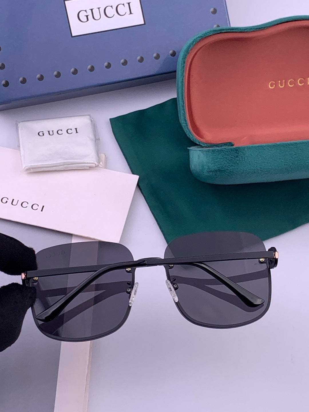 Gucci G6362 Round Black Lens Sunglasses for Men & Women - 382086 - detail image 4